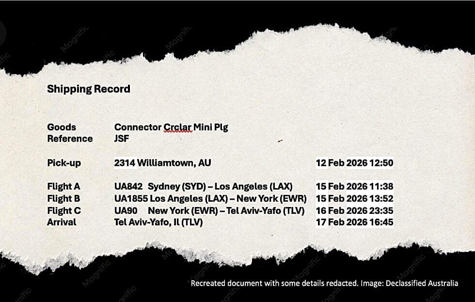 Leaked Records Show Australian F-35 Parts Now Flying to Israel on United Airlines Passenger Jets