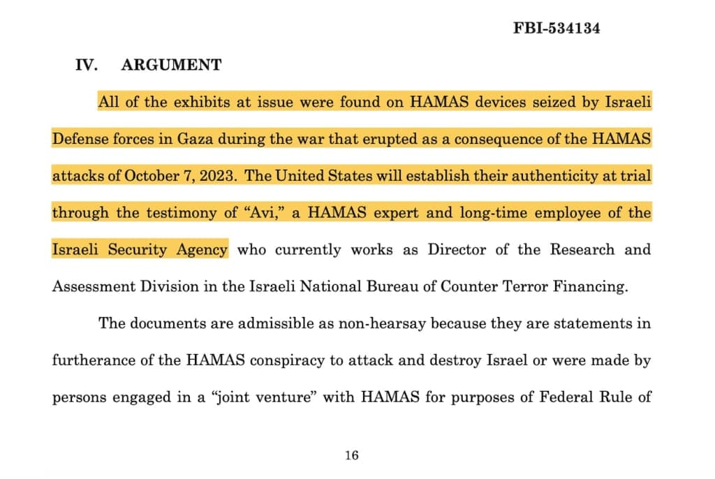 DOJ Builds Oct. 7 Case Against Louisiana Man on Testimony From Anonymous Israeli Spy