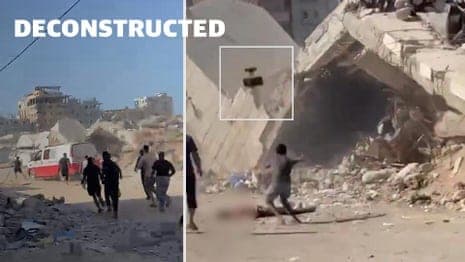 Israeli attacks on Gaza continue in violation of the ceasefireGAZA CITY, GAZA, PALESTINE - JULY 12: Palestinians inspect the widespread destruction in the Palestinians inspect the widespread destruction in the area caused by an unmanned aerial vehicle (UAV) strike